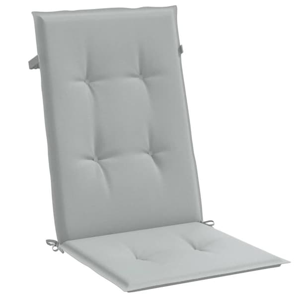 vidaXL Stolsdynor högt ryggstöd 2 st melerad ljusgrå 120x50x4 cm tyg