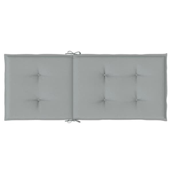 vidaXL Stolsdynor högt ryggstöd 2 st melerad ljusgrå 120x50x4 cm tyg