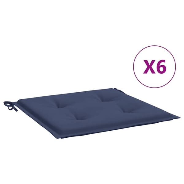 vidaXL pallehynder 6 stk. 40x40x3 cm oxfordstof marineblå