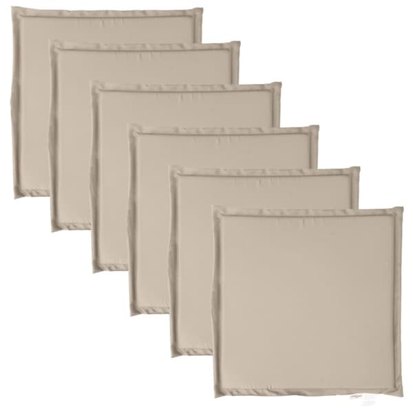 vidaXL Sittdynor för trädgården 6 st taupe 45x45x2 cm fyrkantig