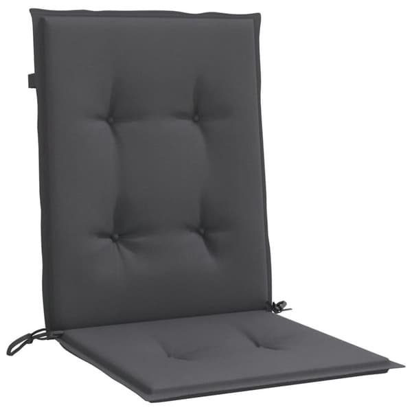 vidaXL stolehynder med lav ryg 6 stk. 100x50x4cm stof antracitgrå