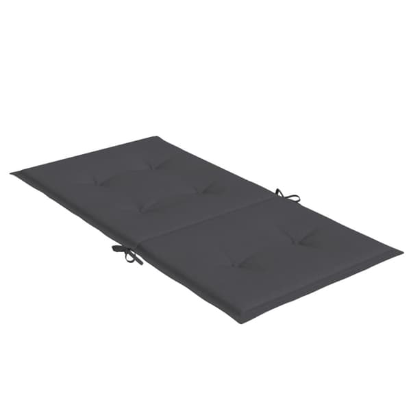 vidaXL stolehynder med lav ryg 6 stk. 100x50x4cm stof antracitgrå