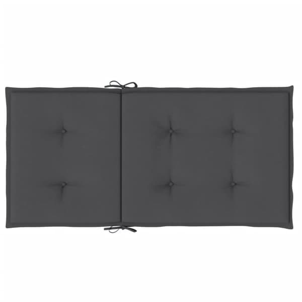 vidaXL stolehynder med lav ryg 6 stk. 100x50x4cm stof antracitgrå