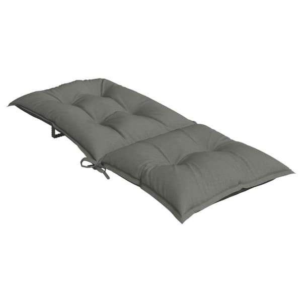vidaXL Stolsdynor högt ryggstöd 2 st melerad mörkgrå 120x50x7 cm tyg