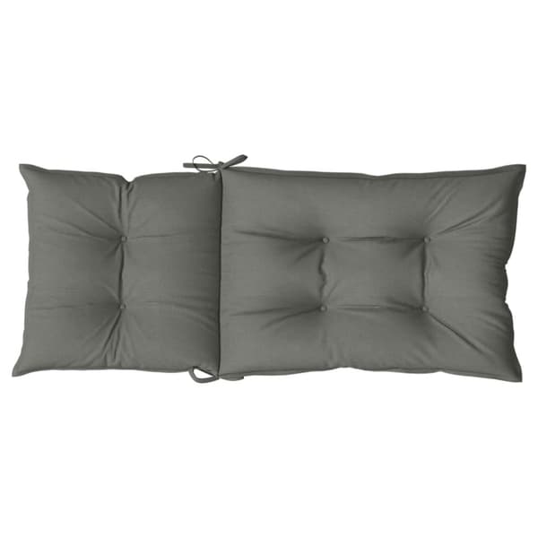 vidaXL Stolsdynor högt ryggstöd 2 st melerad mörkgrå 120x50x7 cm tyg