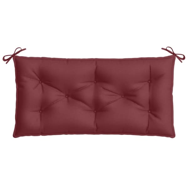 vidaXL Bänkdyna 2 st melerad vinröd 100x50x7 cm tyg