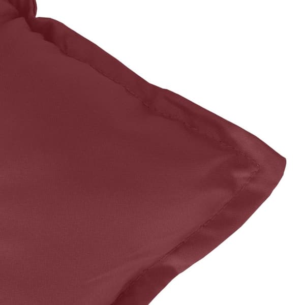 vidaXL Bänkdyna 2 st melerad vinröd 100x50x7 cm tyg