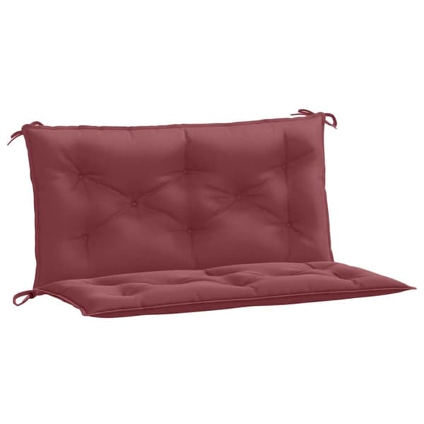 vidaXL Bänkdyna 2 st melerad vinröd 100x50x7 cm tyg