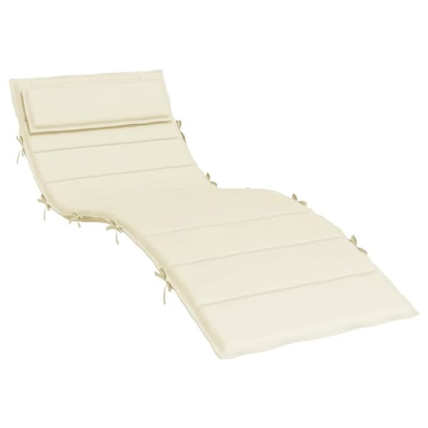 vidaXL hynde til liggestol 180x60x3 cm oxfordstof cremefarvet