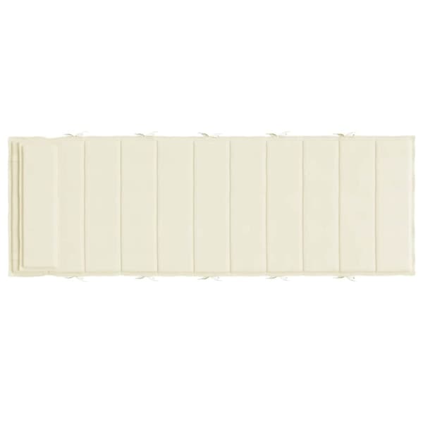 vidaXL Dyna till solsäng gräddvit 180x60x3 cm oxfordtyg