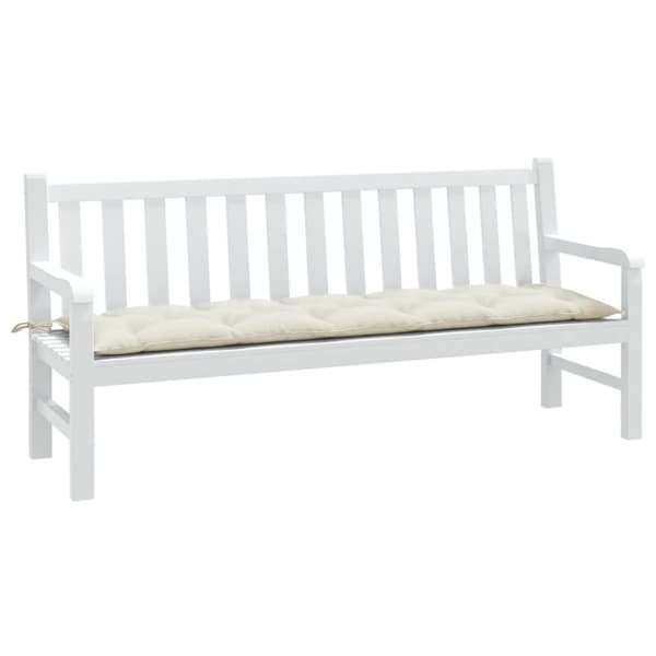 vidaXL hynde til havebænk 180x50x7 cm stof meleret cremefarvet