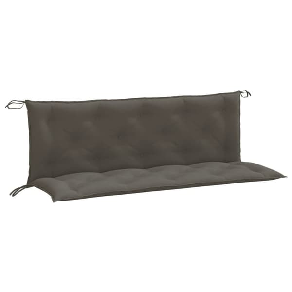vidaXL Bänkdyna 2 st melerad mörkgrå 150x50x7 cm tyg