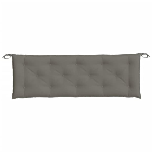 vidaXL Bänkdyna 2 st melerad mörkgrå 150x50x7 cm tyg