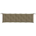 Miniatyrbillede 7 af 11: vidaXL Bänkdyna 2 st melerad taupe 180x50x7 cm tyg