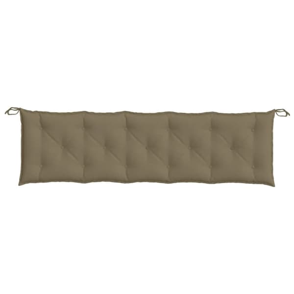 vidaXL Bänkdyna 2 st melerad taupe 180x50x7 cm tyg