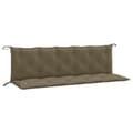 Miniatyrbillede 1 af 11: vidaXL Bänkdyna 2 st melerad taupe 180x50x7 cm tyg