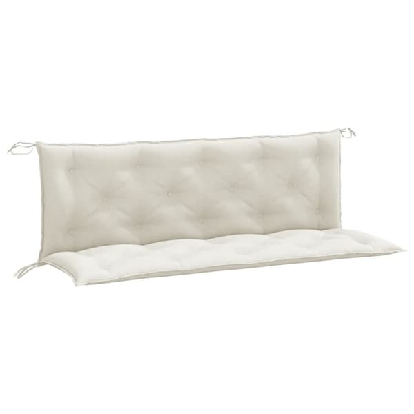 vidaXL hynder til havebænk 2 stk. 150x50x7 cm stof meleret cremefarvet