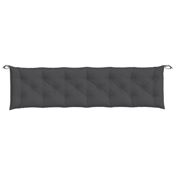 vidaXL Bänkdyna melerad antracit 200x50x7 cm tyg