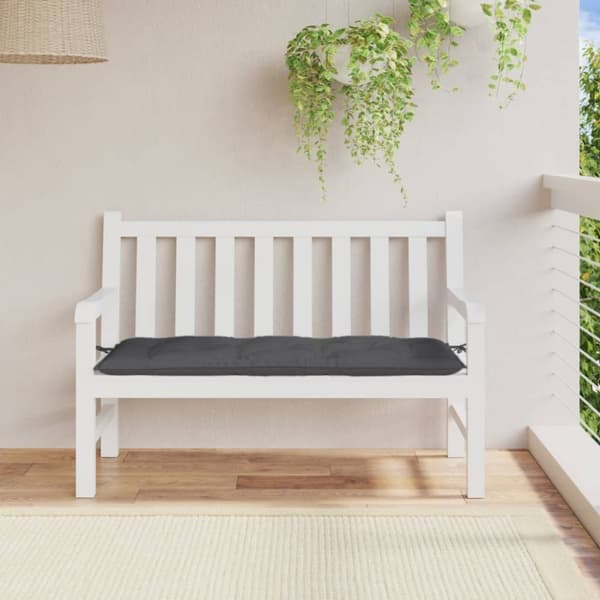 vidaXL hynde til havebænk 120x50x7 cm stof meleret antracitgrå