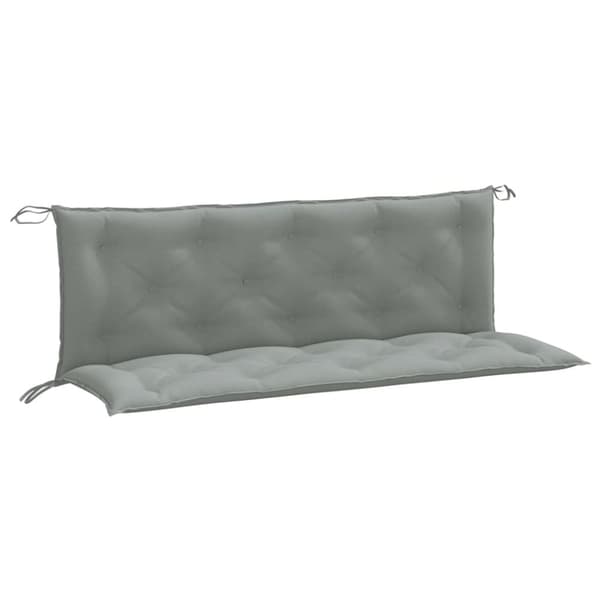 vidaXL hynder til havebænk 2 stk. 150x50x7 cm stof meleret lysegrå