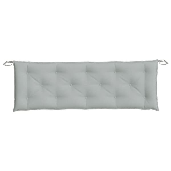 vidaXL hynder til havebænk 2 stk. 150x50x7 cm stof meleret lysegrå