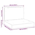Miniatyrbild 11 av 11: vidaXL Palldynor 2 st taupe oxfordtyg