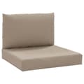 Miniatyrbild 1 av 11: vidaXL Palldynor 2 st taupe oxfordtyg