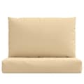 Miniatyrbild 5 av 11: vidaXL Palldynor 2 st melerad beige tyg