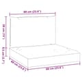 Miniatyrbild 11 av 11: vidaXL Palldynor 2 st melerad beige tyg