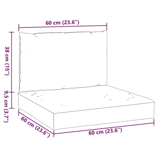 vidaXL Palldynor 2 st melerad beige tyg