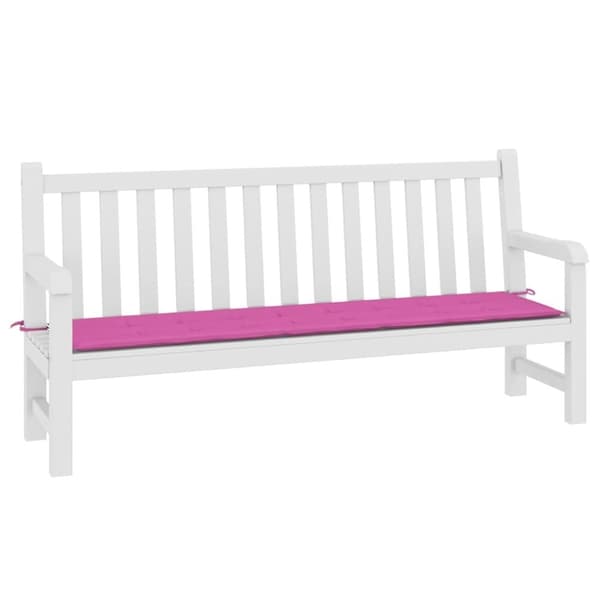 vidaXL hynde til havebænk 200x50x3 cm stof pink