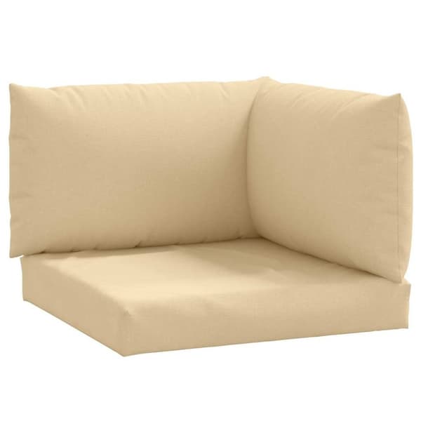 vidaXL pallehynder 3 stk. stof meleret beige