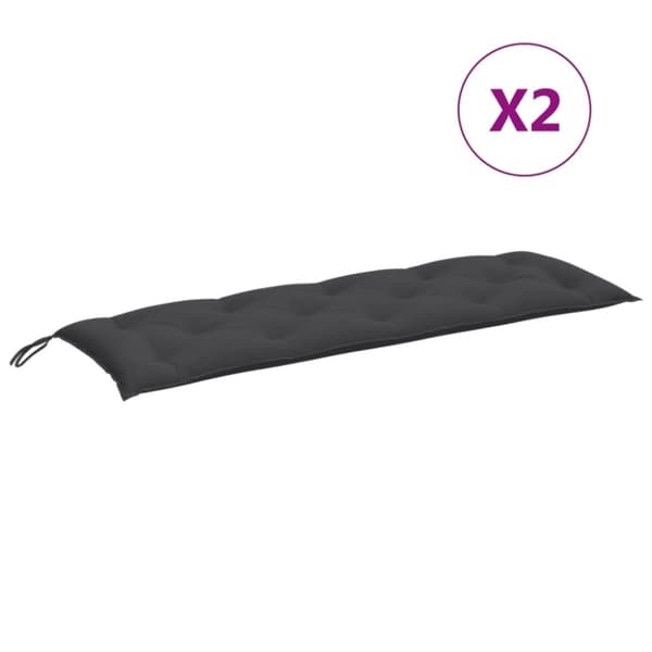 vidaXL Bänkdynor 2 st melerad antracit 150x50x7 cm tyg