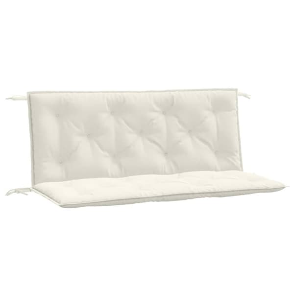 vidaXL hynder til havebænk 2 stk. 120x50x7 cm stof meleret cremefarvet