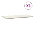 Miniatyrbillede 5 af 11: vidaXL hynder til havebænk 2 stk. 120x50x7 cm stof meleret cremefarvet