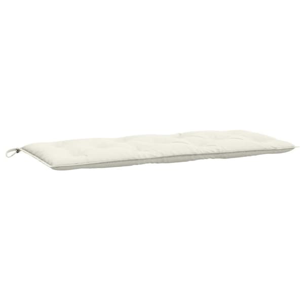 vidaXL hynder til havebænk 2 stk. 120x50x7 cm stof meleret cremefarvet