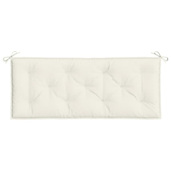vidaXL hynder til havebænk 2 stk. 120x50x7 cm stof meleret cremefarvet