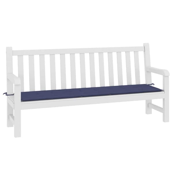 vidaXL Bänkdyna för trädgården marinblå 200x50x3 cm oxfordtyg