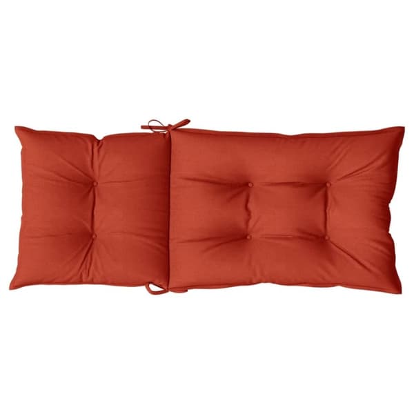 vidaXL Stolsdynor högt ryggstöd 2 st melerad röd 120x50x7 cm tyg