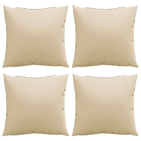 vidaXL Soffkuddar 4 st beige 60x60 cm tyg