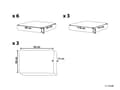Miniatyrbilde 3 av 8: Sett med utendørs putetrekk Off-white Polyester UV-bestandig Vannavvisende Glidelås Ensfarget Hagemøbler Tilbehør Uteputer