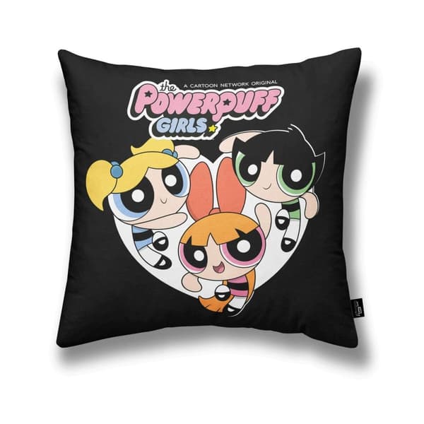 Kuddfodral Powerpuff Girls Powerpuff B Svart Multicolour 45 x 45 cm