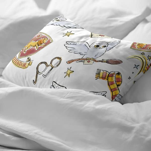 Örngott Harry Potter Hedwig Multicolour 175 Trådar 45 x 110 cm 100% bomull