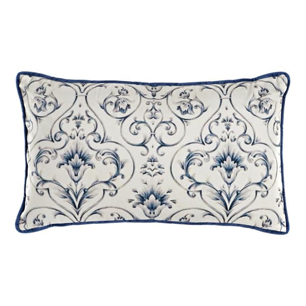 Pude DKD Home Decor Blå 50 x 10 x 30 cm Cvetlice