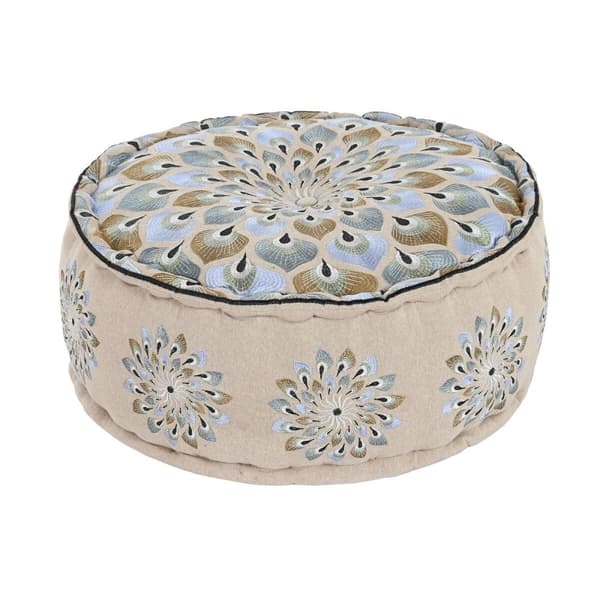 Puf DKD Home Decor Blå Beige
