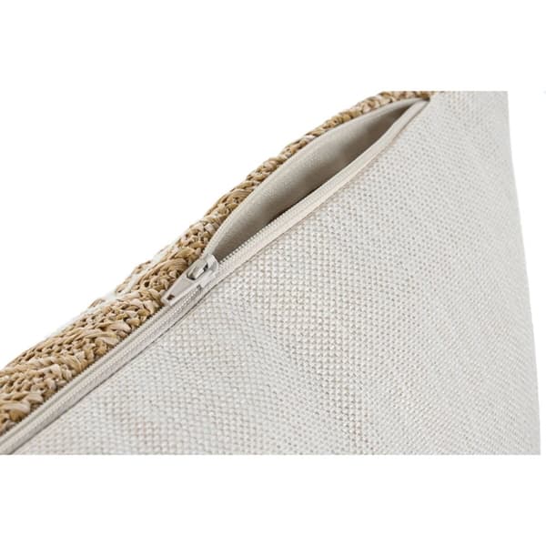 Pude Home ESPRIT Hvid Natur 50 x 15 x 30 cm