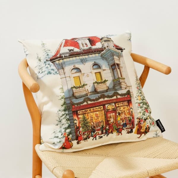 Pudebetræk Belum Christmas City Multifarvet 50 x 50 cm