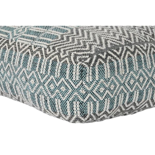 Pute DKD Home Decor Gulv Striper Blå Polyester Bomull Mint Aluminium Hvit Grønn (60 x 60 x 25 cm)