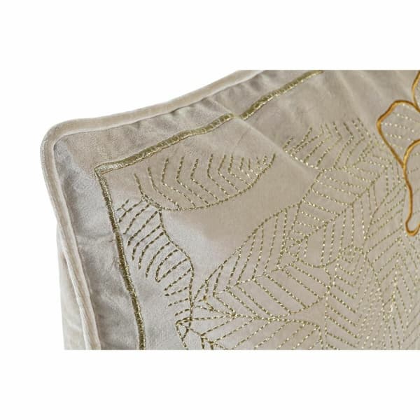Pute DKD Home Decor Gyllen 45 x 10 x 45 cm Kukat