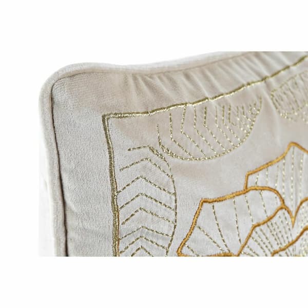 Pute DKD Home Decor Gyllen 50 x 10 x 30 cm Kukat